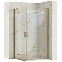 Sprchový kout Hugo Rea K6609 90x90x200,5 gold brush