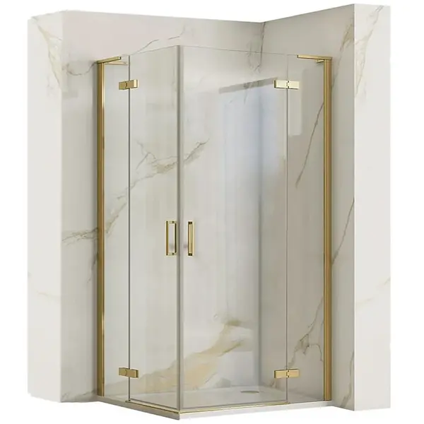 Sprchový kout Hugo Rea K6609 90x90x200,5 gold brush