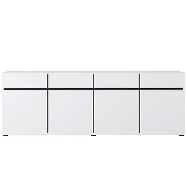 Komoda Cross 4D4S bílá/černá