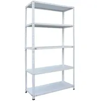 Kovový regál bílý 178x90x30 cm – 5 polic/80 kg