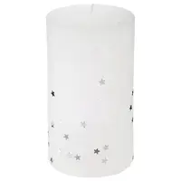 Svieca trblietky biela L12x7cm 129848bl