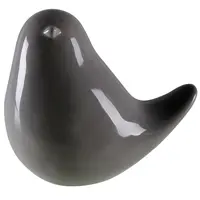 Keramická figúrka vrabec 8 cm  šedá