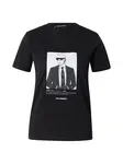 Karl Lagerfeld Tričko  čierna / biela