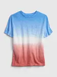 GAP Dětské tričko pocket wash effect t-shirt - Kluci