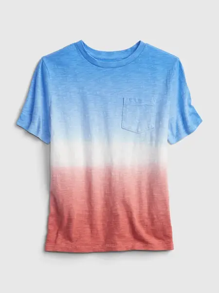 GAP Dětské tričko pocket wash effect t-shirt - Kluci
