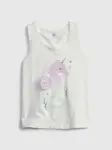 GAP Dětský top twist-back interactive graphic tank - Holky