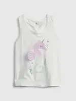 GAP Dětský top twist-back interactive graphic tank - Holky