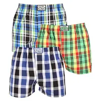 Styx 3PACK pánské trenky klasická guma vícebarevné (3A11789) L