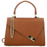 Dámska kožená kabelka do ruky koňaková - Delami Vera Pelle Melania