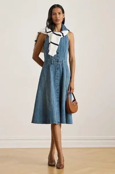 Džínové šaty Lauren Ralph Lauren