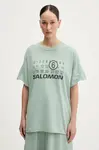 Tričko MM6 Maison Margiela x Salomon dámské, tyrkysová barva, S52GC0345