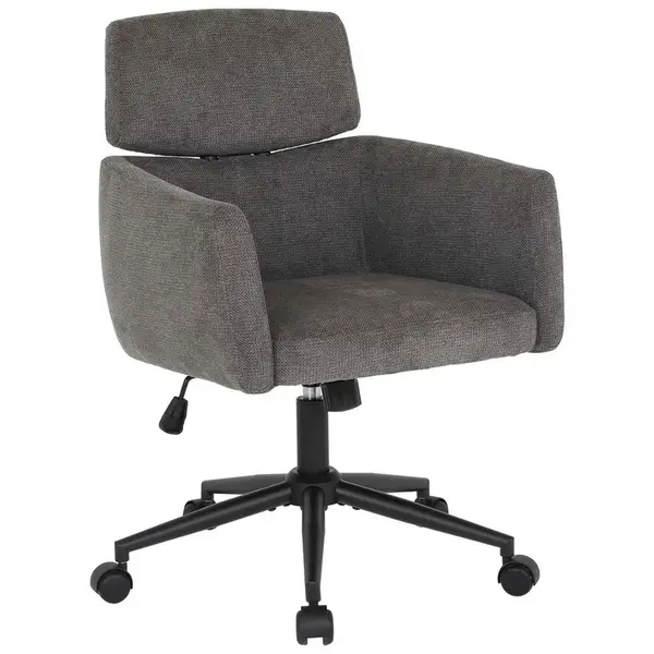 MID.YOU OTOČNÁ ŽIDLE, mikrovlákno, šedá