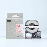 Epson LK-6WRN, SS24RW, 24mm x 9m, červený tisk / bílý podklad, kompatibilní páska