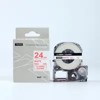 Epson LK-6WRN, SS24RW, 24mm x 9m, červený tisk / bílý podklad, kompatibilní páska