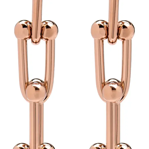 Troli Moderní bronzové náušnice z oceli VESE0585RG
