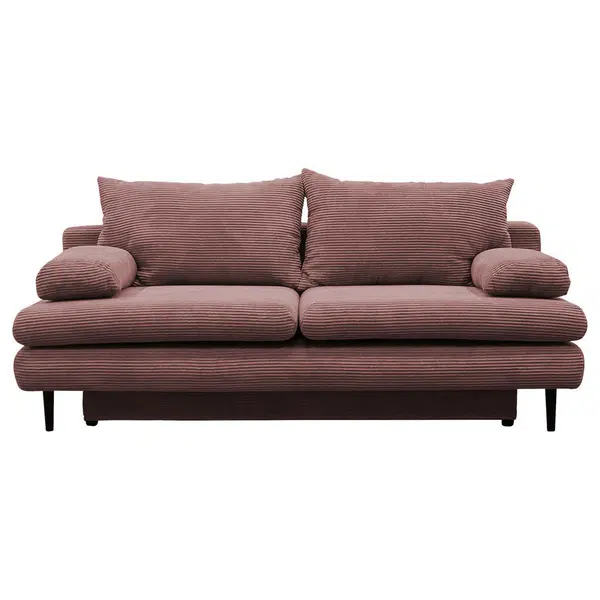 P & B ROZKLÁDACÍ POHOVKA, textil, starorůžová