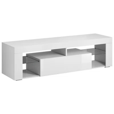 P & B KOMODA POD TELEVIZI, bílá, 140/50/35 cm