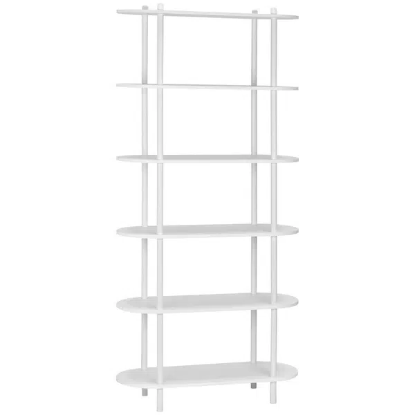 PBJ REGÁL, bílá, železo, 90/160/30 cm