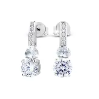 Modesi Stříbrní náušnice se zirkony JA24020CZ