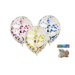 Balónek s konfetami 30cm - sada 5ks