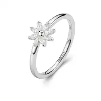 Rosato Půvabný stříbrný prsten s květinou Gaia RZGA80 56 mm