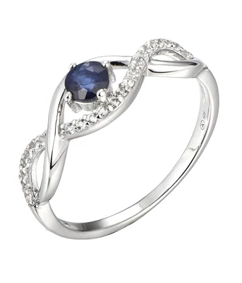 Brilio Silver Okouzlující stříbrný prsten se safírem Precious Stone SR00716N 54 mm