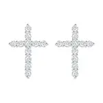 Preciosa Designové stříbrné náušnice Tender Cross s kubickou zirkonií Preciosa 5333 00