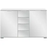 Carryhome KOMODA, bílá, 130/83/41 cm
