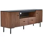 MID.YOU NÍZKÁ KOMODA, akácie, černá, barvy vlašských ořechů, 165/65/40 cm