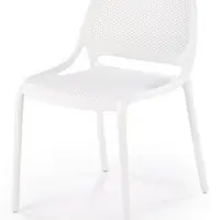 HALMAR Plastová židle K532 bílá, CALVO