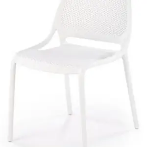 HALMAR Plastová židle K532 bílá, CALVO