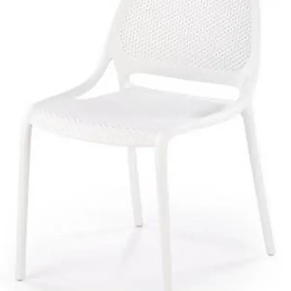 HALMAR Plastová židle K532 bílá, CALVO