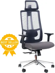 SEGO Ergonomická kancelářská židle STRETCH šedá antracit – pro dlouhé sezení 8–12 h