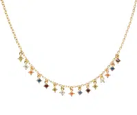 PDPAOLA Něžný pozlacený náhrdelník s přívěsky WILLOW Gold CO01-192-U