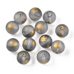 Autumn Theme Electroplate Transparent Glass Beads