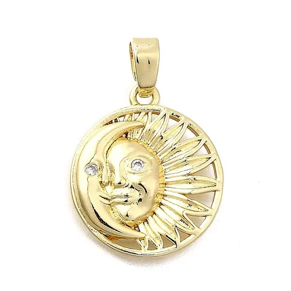 Brass Micro Pave Cubic Zirconia Pendants