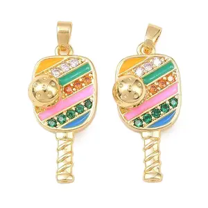 Brass Micro Pave Cubic Zirconia Pendants