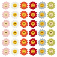 36Pcs 6 Colors Sunflower Computerized Embroidery Cloth Sew on Patches