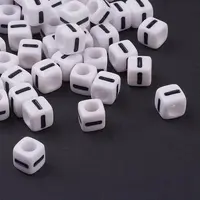 Acrylic Horizontal Hole Letter Beads