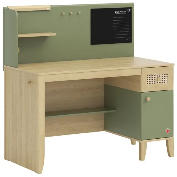 Studentský stůl s nástavcem habitat - dub/zelená