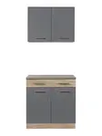 Kuchyňská linka 80 lorna - dub šedý/šedá