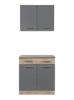Kuchyňská linka 80 lorna - dub šedý/šedá