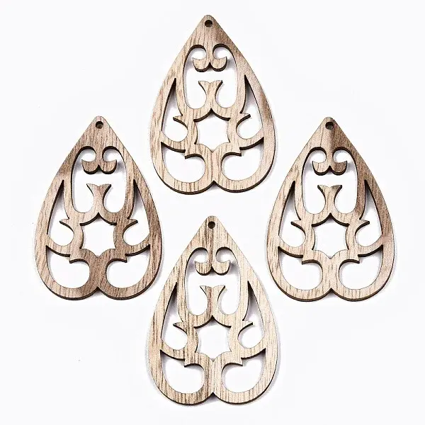 Unfinished Hollow Wood Big Pendants