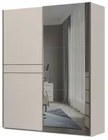 Posuvná šatní skříň se zrcadlem 180 baptiste-béžová - základní