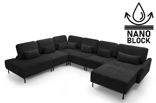 Polohovací sedací souprava do u adapto - levá - výběr potahu - nano