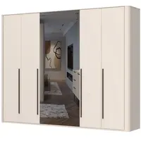 Šestidveřová šatní skříň se zrcadlem renfri - kašmír