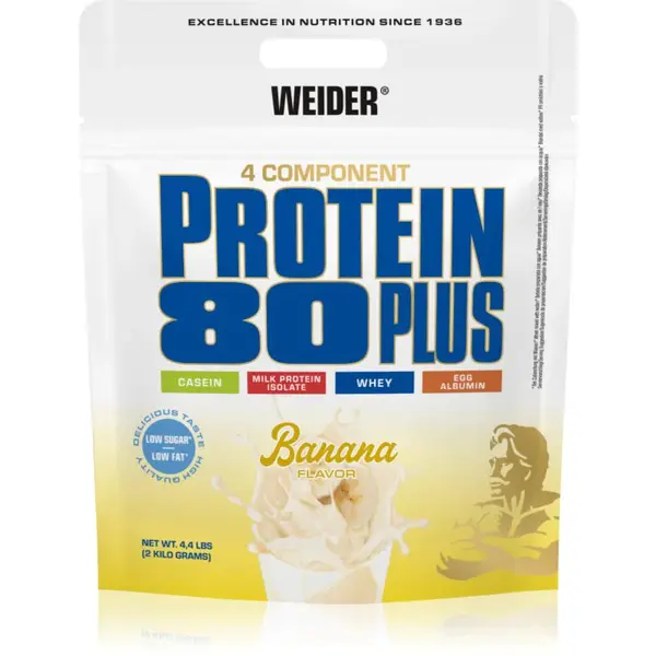 Weider Protein 80 Plus srvátkový proteín s aminokyselinami príchuť Banana 500 g