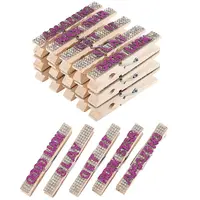 30Pcs 5 Styles Cheerleading Rhinestone Spirit Clips