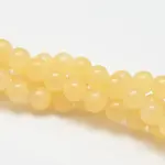 Natural Yellow Jade Bead Strands