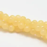 Natural Yellow Jade Bead Strands